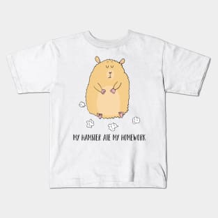 My Hamster Ate My Homework Kids T-Shirt